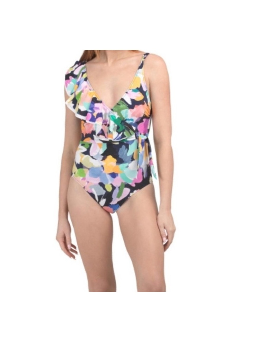 PROFILE BY GOTTEX v front surplice tummy control one piece swimsuit New - Picture 2 of 8
